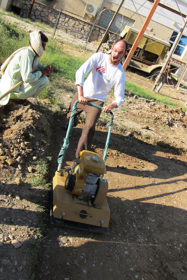 Learning to use a compactor in Helmand
